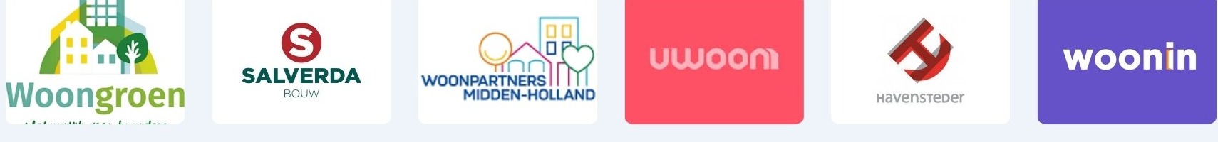 Partners: Woongroen, Salverda, Woonpartners Midden-Holland, Uwoon, Havensteder, Woonin
